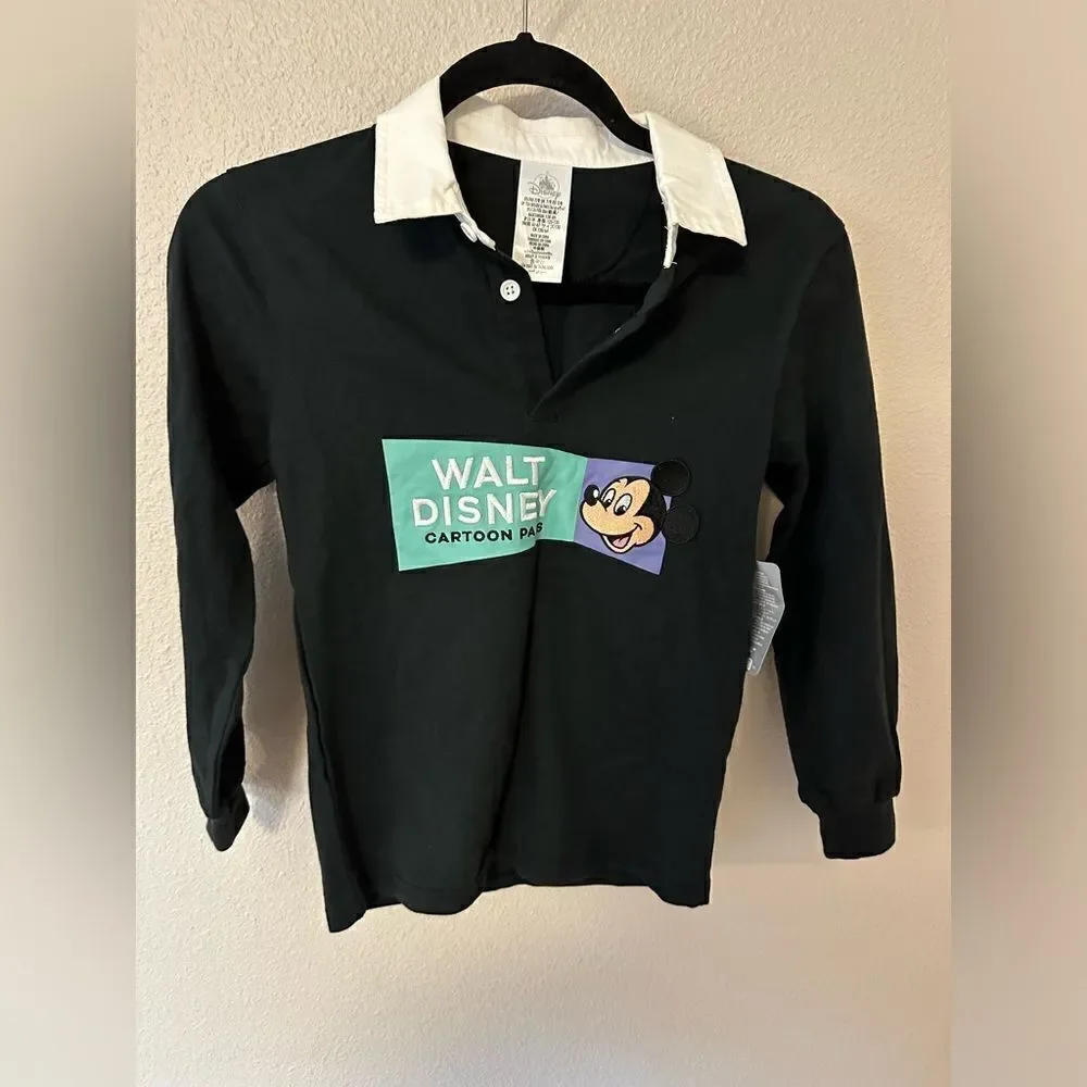 NWT Mickey Mouse ''Cartoon Pals'' Long Sleeve Shirt for Kids Sz 7